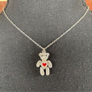 Sparkly Teddy Bear Necklace